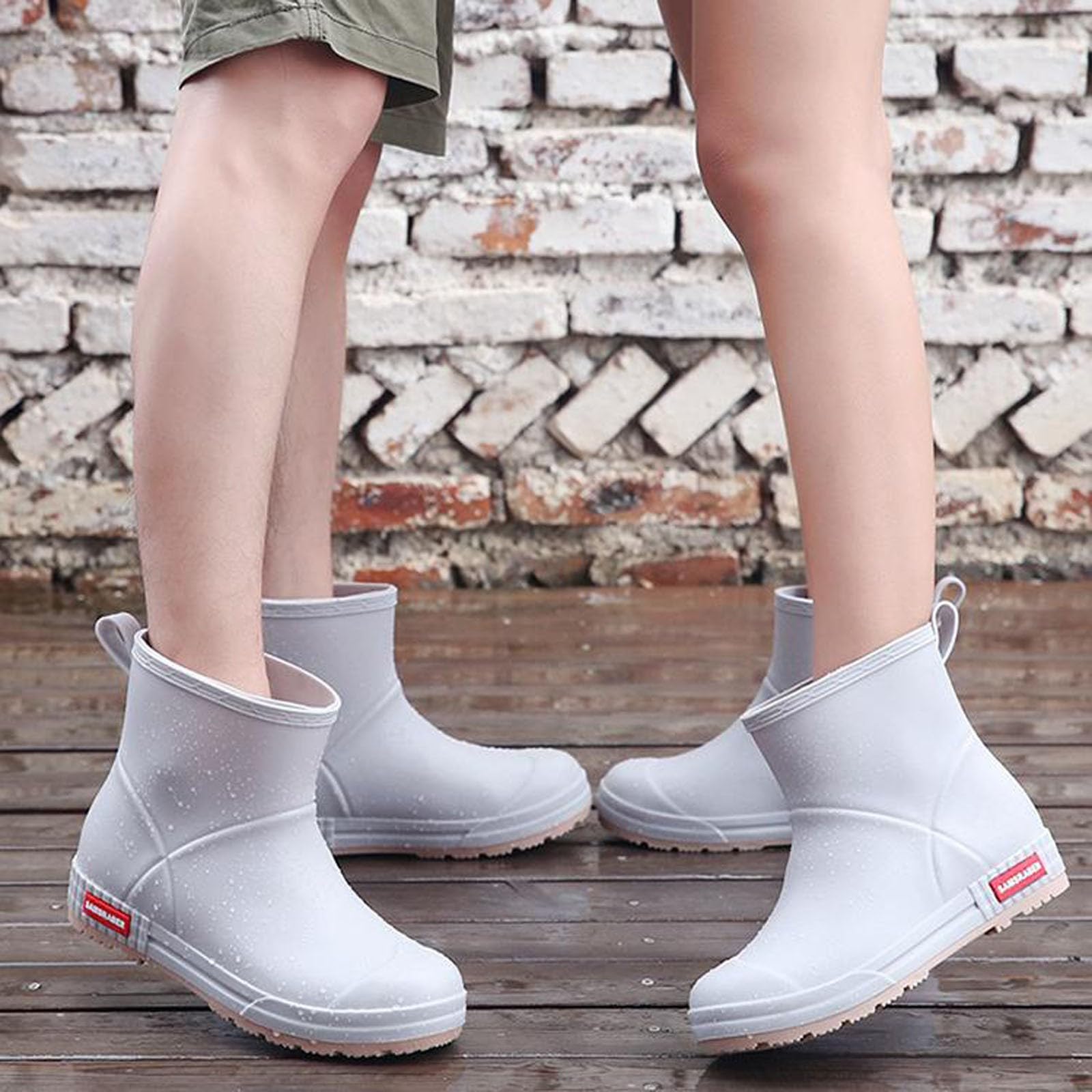 Botas de goma impermeables antideslizantes para mujer y hombre lluvia nieve jardín