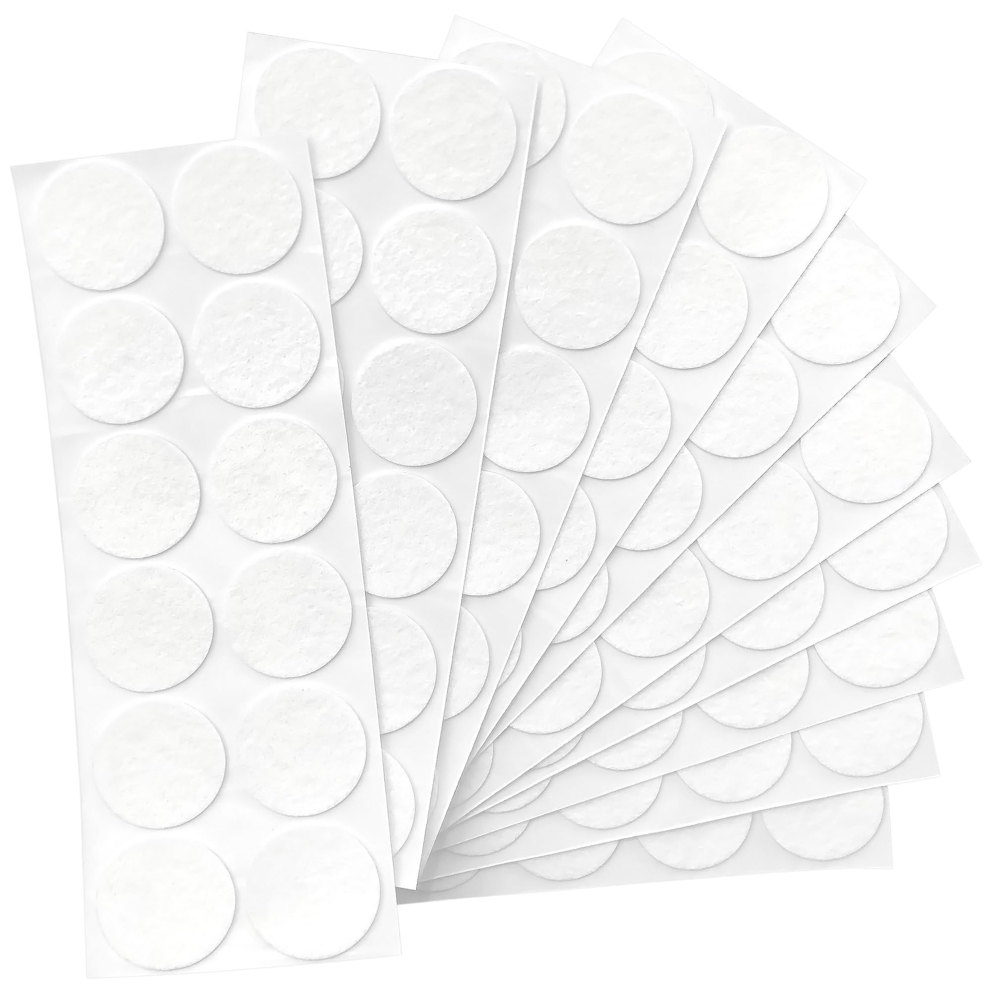 Adsamm® / 120 x Almohadillas de Fieltro/Ø 40 mm/Blanco/Redondo/Protectores de Suelo para Patas de Mueble/Auto-Adhesivos/con Grosor de 1,5 mm de la máxima Calidad
