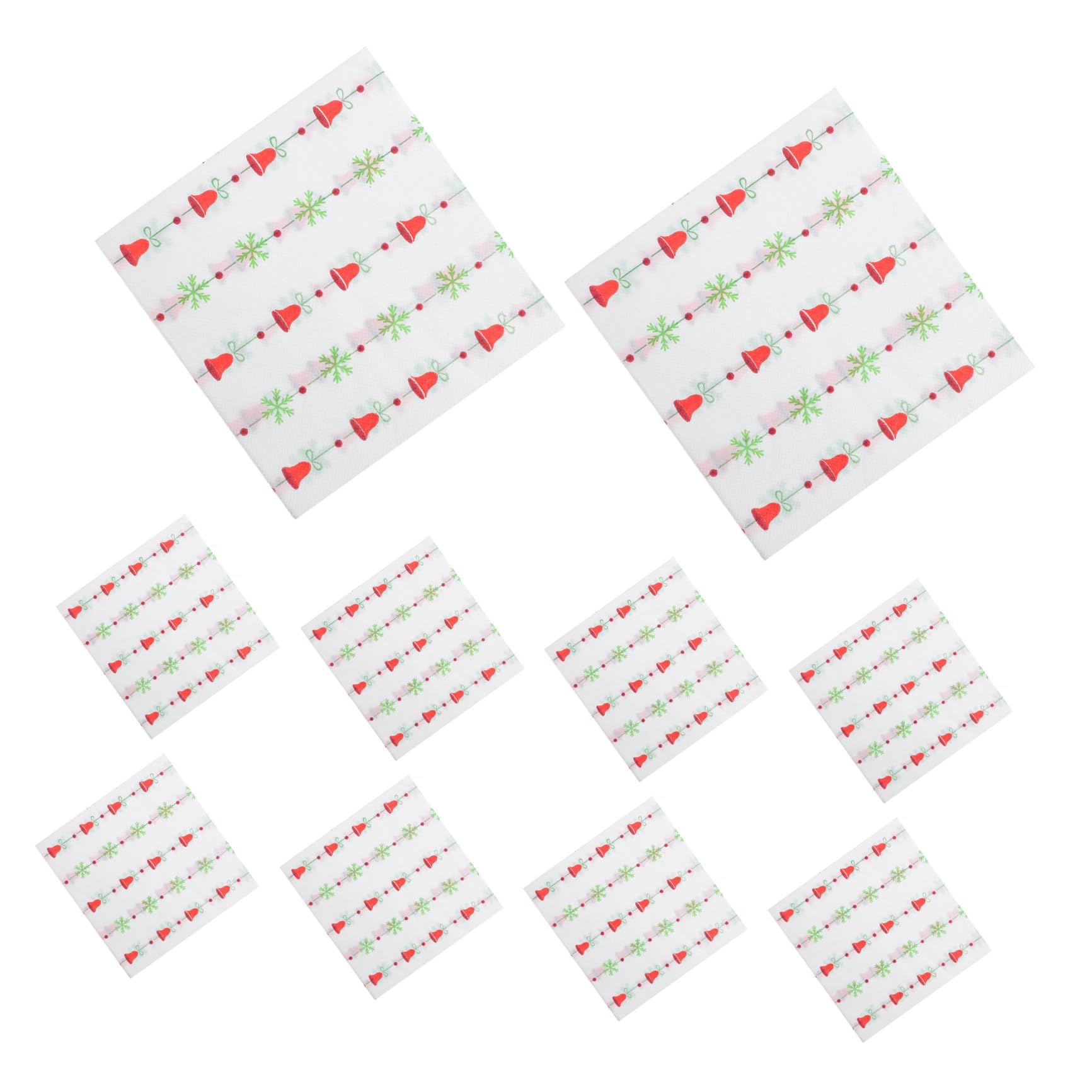 Beaupretty 120 Piezas Servilletas de Papel Navideñas Estampado de Campanas Estilo Retro Servilletas de Invierno Desechables para Decorar Fiestas de Navidad para Celebraciones Invernales