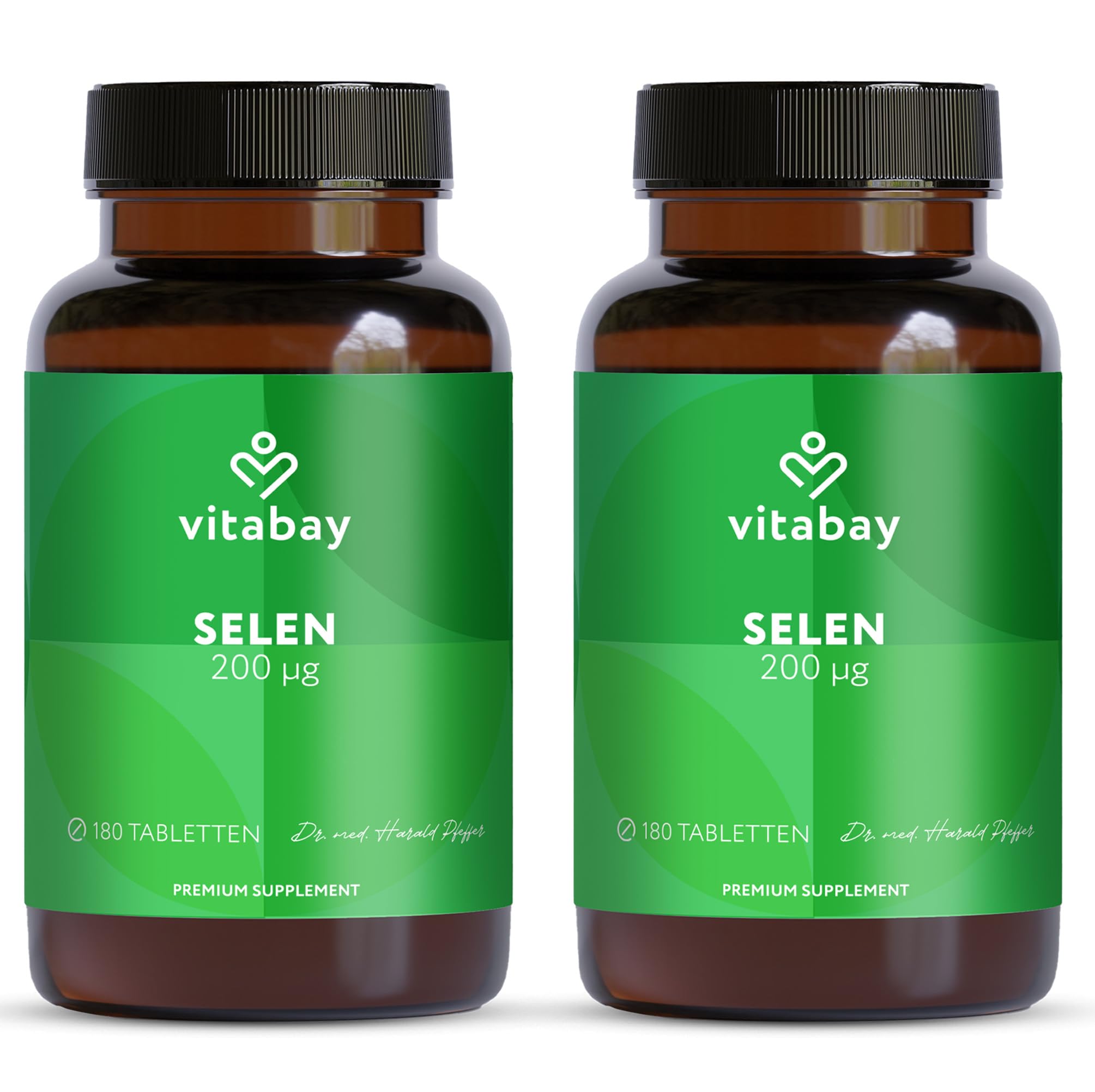 Vitabay Selen hochdosiert 200mg Vegan - 360 Selen 200µg Tabletten Selen Komplex Vegan - Selen 200 mcg Kapseln hochdosiert Selen Tabletten Selen Kapseln Hochdosiert - Laborgeprüft