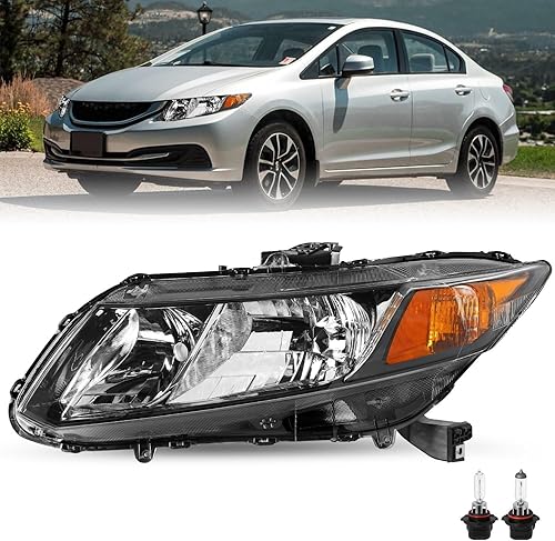 Miniatura 14 de JSBOYAT Conjunto de faros delanteros para Honda Civic 4Dr Sedan 2012-2015 2012-2013 Honda Civic 2Dr Coupe OE Style (Faro izquierdo del conductor)