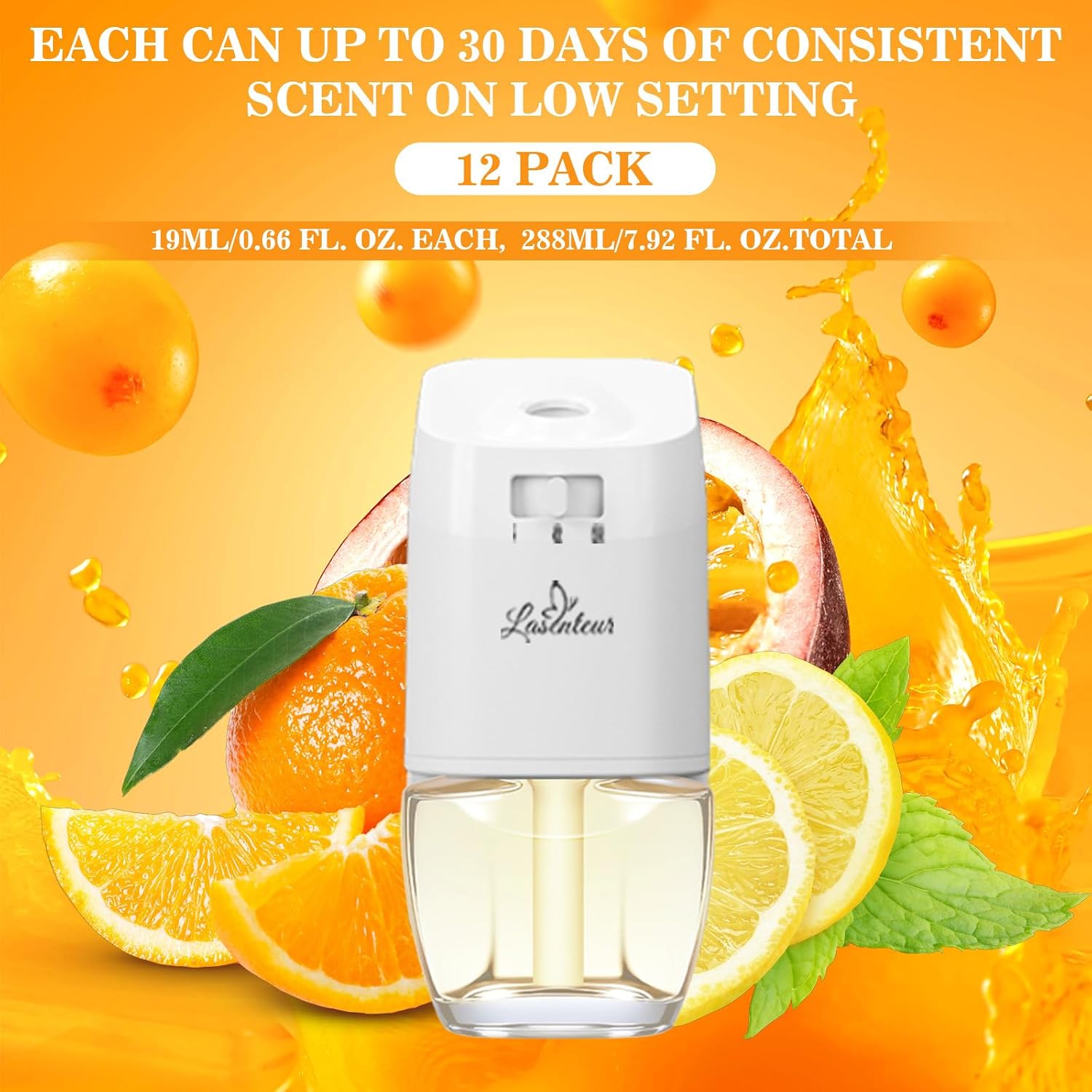 Plug In Air Freshener Refills, Summer Scents with Notes of Fresh Floral, Fruity, Fougère Aromatic & Woody, 8 Count, Wall Plug In Refills for Home, Compatible with Air Wick & Glade