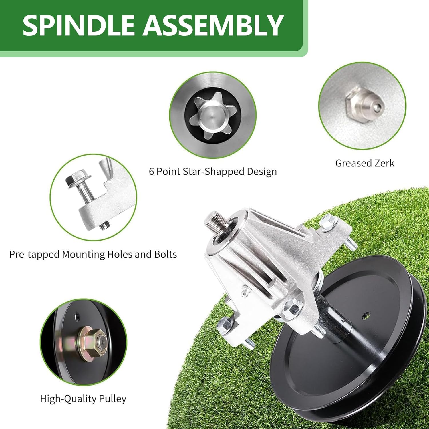 (2 Pack) 618-05078 918-05078 Spindle Assembly Replaces 618-05078A 918-05078A S tens 285-167 Fit for Cub Cadet RZT-L46 RZT-S46 MTD ZT-S46 Z6400 Murray M200-46 with 46 inch Deck Mower