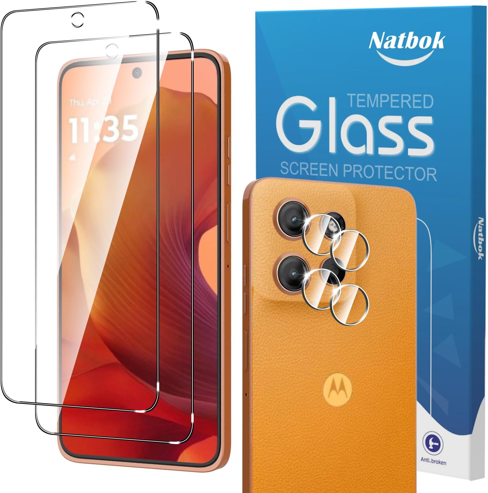 2 Pack Tempered Glass for Motorola Moto G15 Screen Protector, 9H Hardness,Ultra Resistant,Anti-Fingerprints,No Bubbles,HD-Clear,Full Coverage Phone Film for Moto G15 [Easy Install]