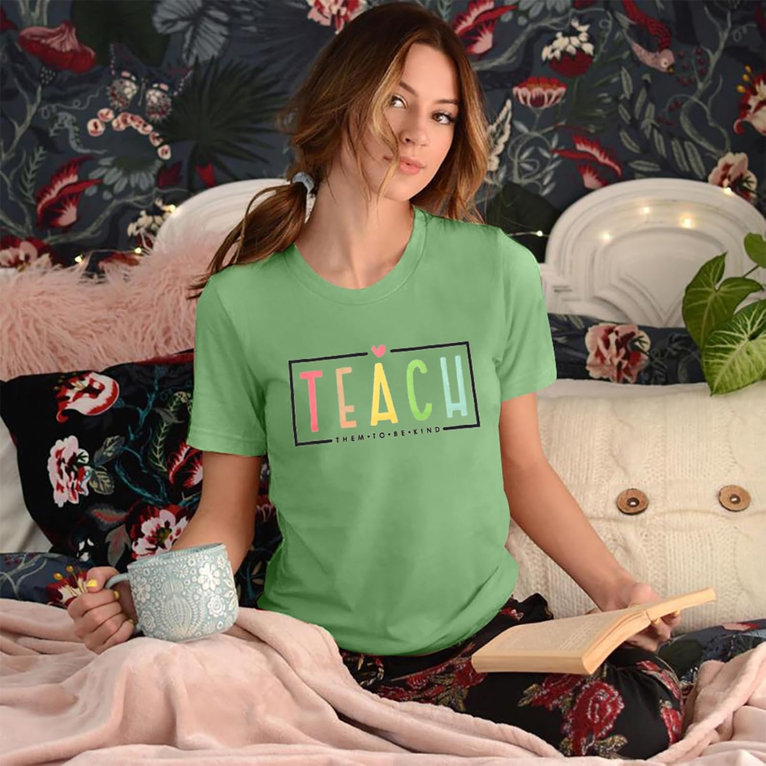 Teacher Shirt Women Teach Them to Be Kind T Shirt Teach Kindness Shirt Last Day of School Short Sleeve Tee Tops - Image 2
