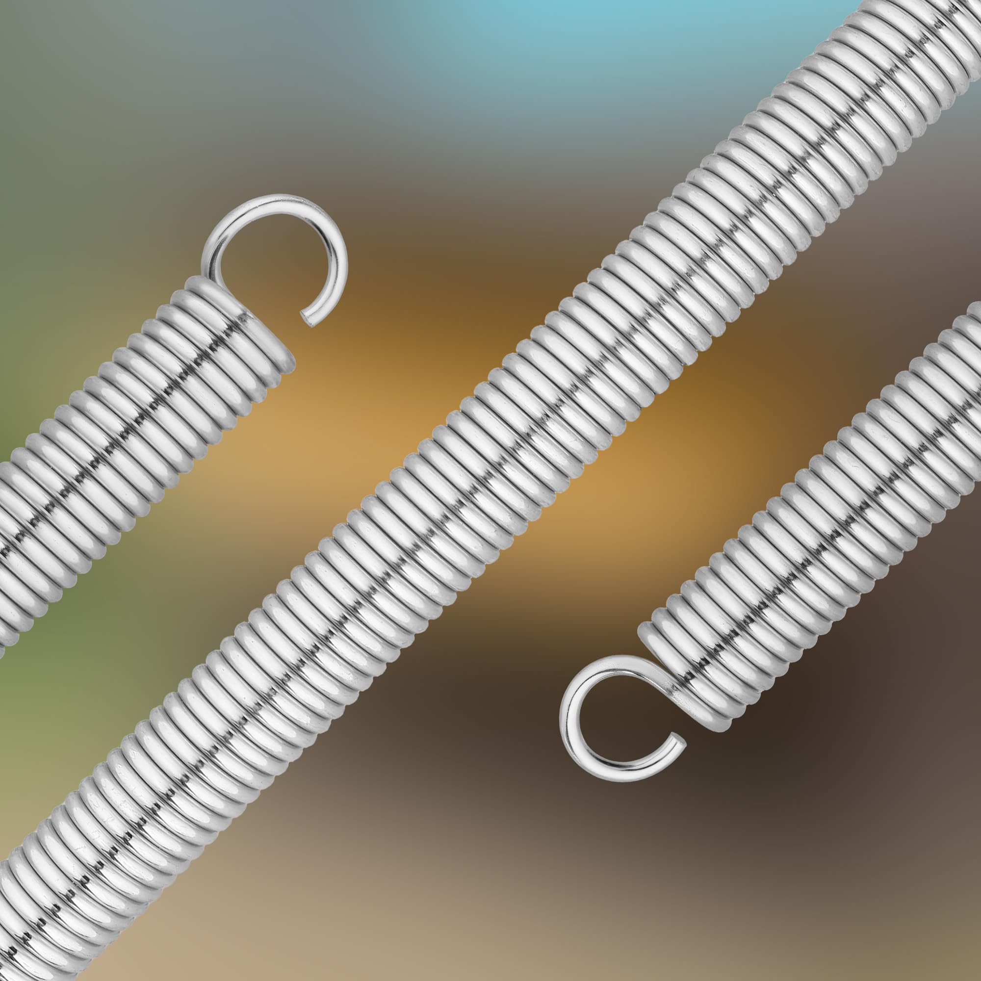 KOTARBAU Juego de 2 Muelles Para Puerta De Garaje, Alambre De 490 Mm, Muelle De Torsión, Muelle De Tracción, Color Plata