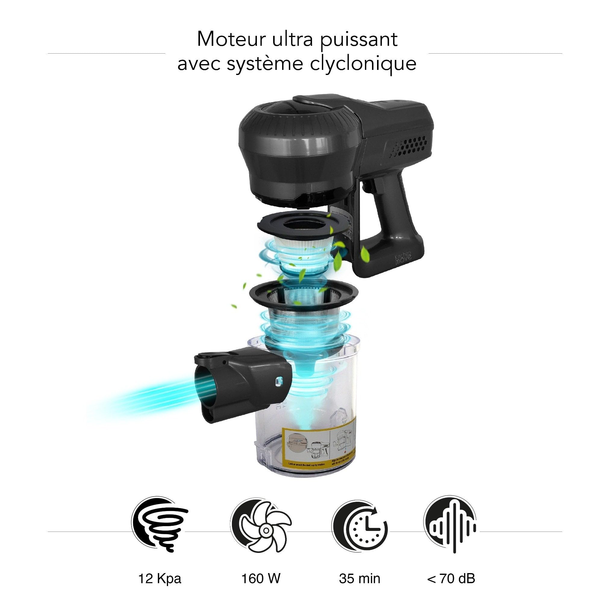 Aspirateur Balai Sans Fil 2en1 Rechargeable 22.2v - BAT-H20BPET