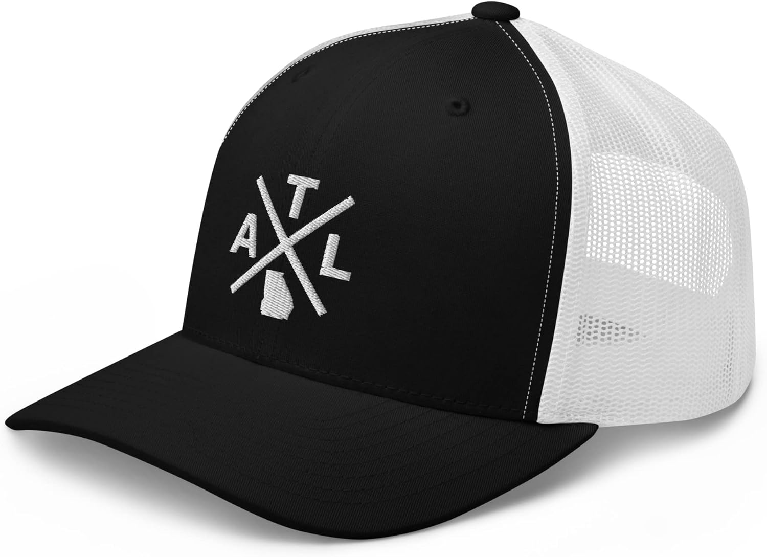 Retro Atlanta Trucker Hat Mesh ATL Cross Trucker Cap
