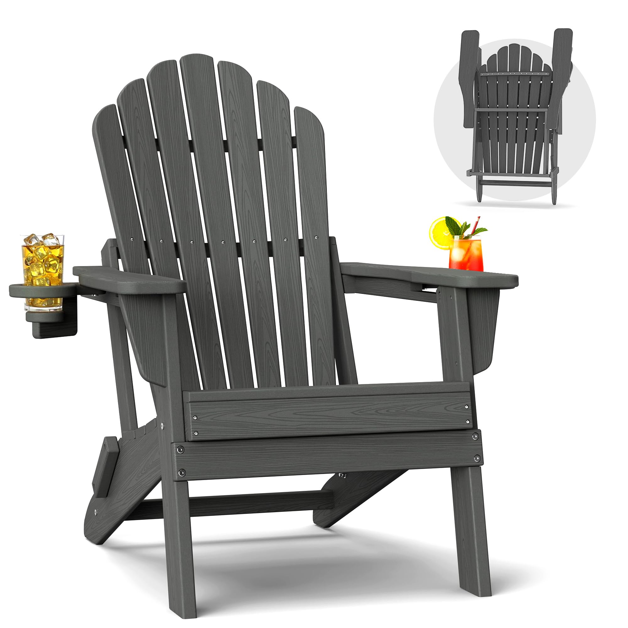 Plawdlik Oversized Folding Adirondack Chair