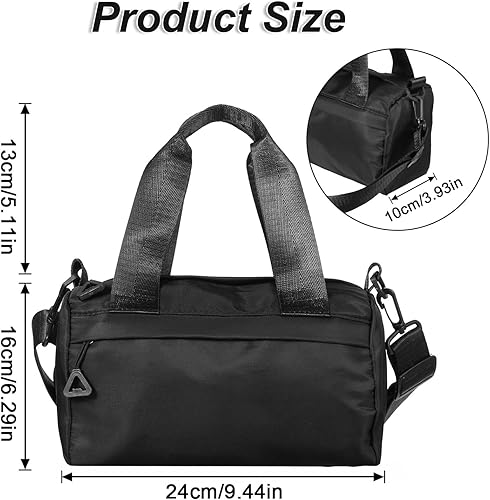 Miniatura 2 de Mini bolsa de gimnasio, pequeña bolsa de lona con correa desmontable, bolsas deportivas ajustables para mujeres y hombres, bolsas de hombro