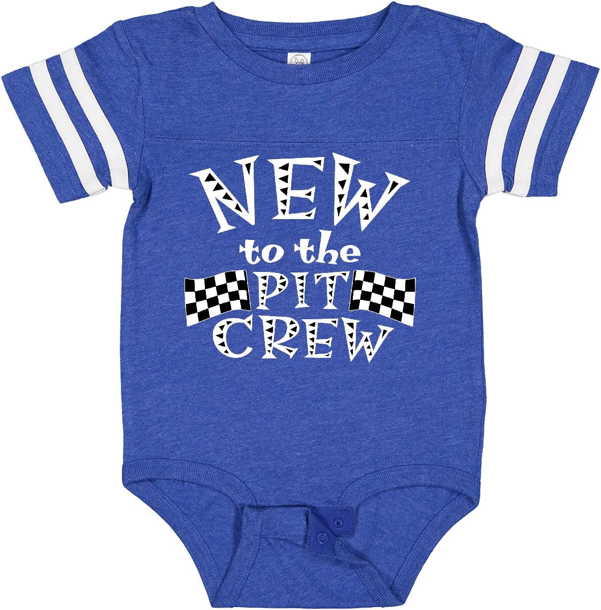 inktastic New To the Pit Crew Racing Flags Baby Bodysuit