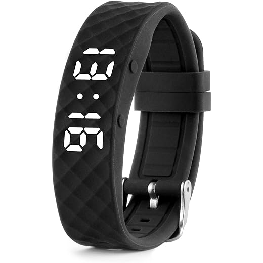 Rechargeable Vibrating Watch with Ten Alarms