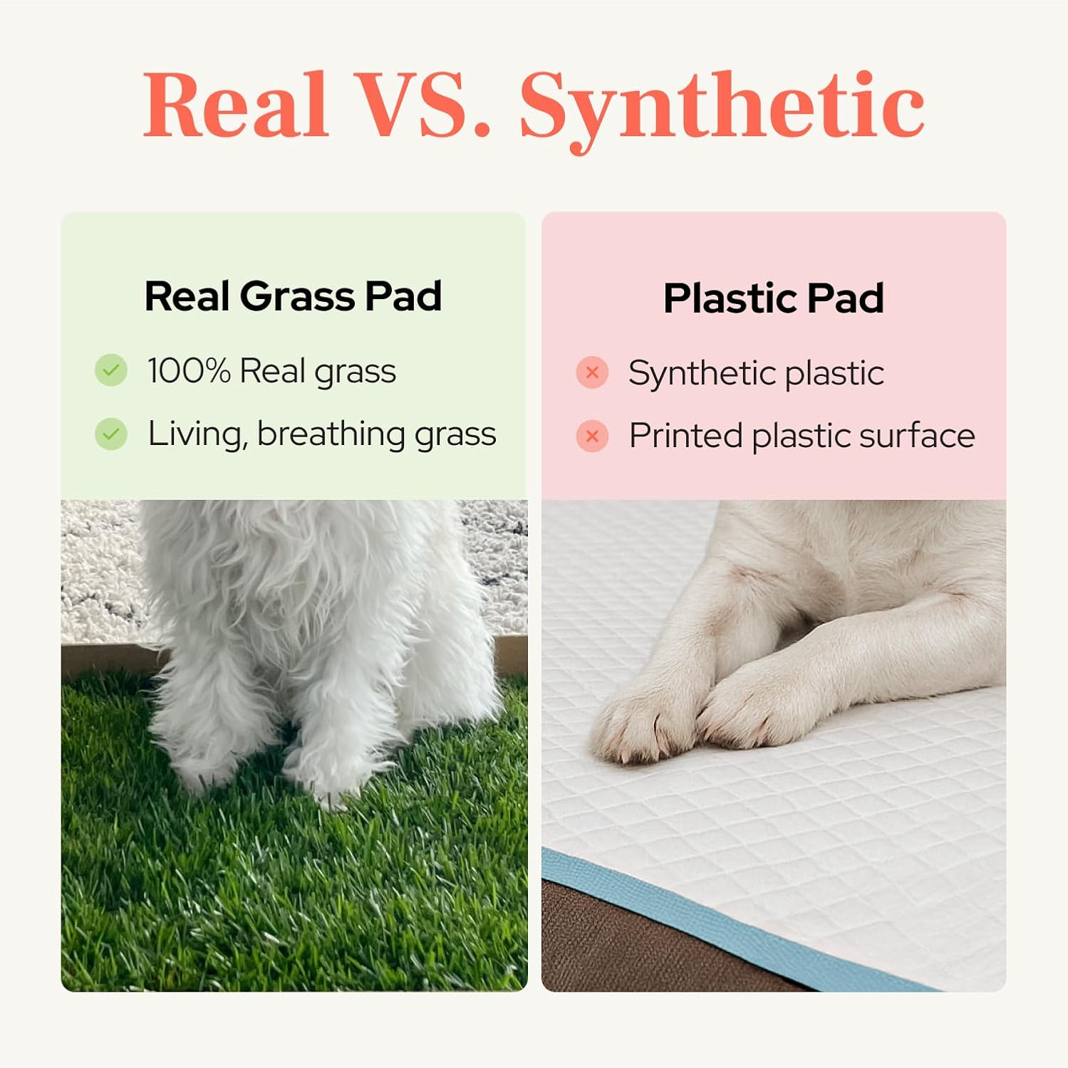 DoggieLawn Real Grass Puppy Pee Pads - Potty Training Pads for Dogs & Puppies - Indoor Grass Dog Potty for Apartments & Bad Weather - Natural Living Grass - Standard 24 x 16 Inches - Made in USA