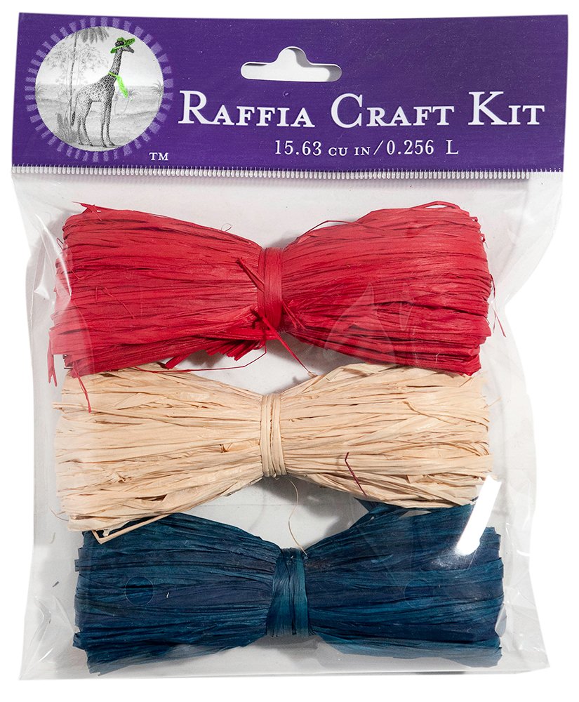 SuperMoss (40511) Raffia Craft Kit - Summer, 4th of July (Red, Natural, Blue), 16 cu in. (3 Pack)-image-43
