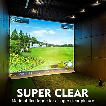 Golf Simulators Projection Screen, Indoor Golf Impact Screen for Golf Training, Golf Impact Screen Display Projection Screen(Size:3 * 2M/9.84x6.56FT)