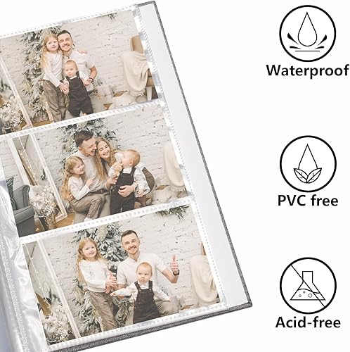 Miniatura 10 de Vienrose Álbum de fotos de bebé pequeño de 4 x 6 pulgadas, paquete de 2 mini libros de fotos con cubierta de lino, 26 páginas con capacidad para 52