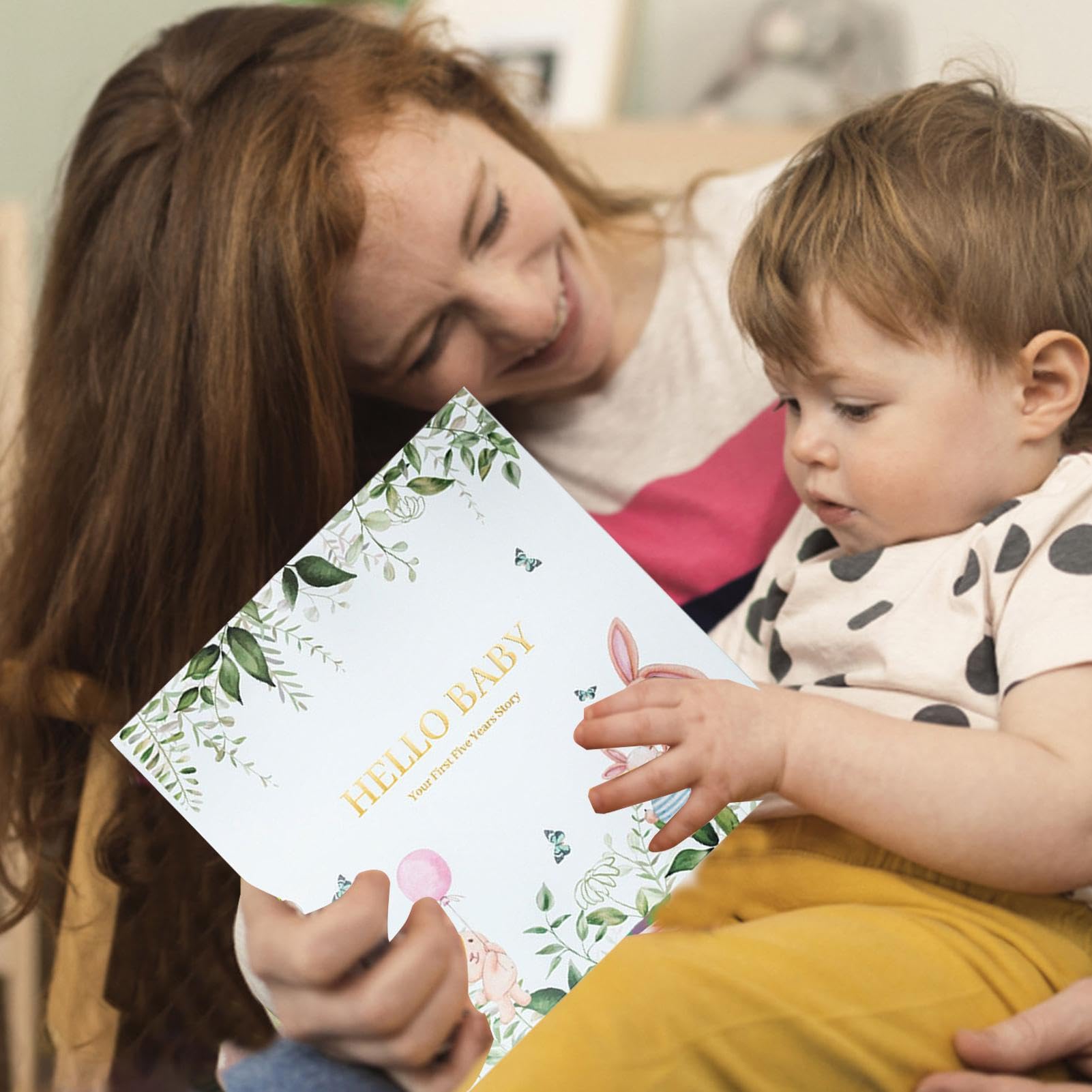 Diario con hitos y libro de primer año del bebé, libro de recuerdos de bebé, álbum de registro de fotos, regalo de bautizo para niños, recuerdos para bebés