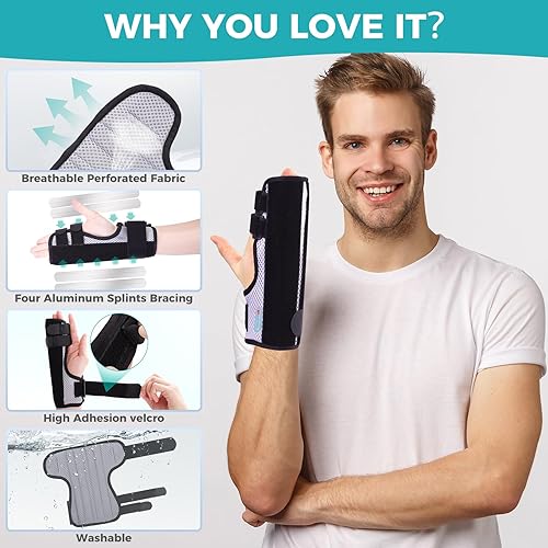 Miniatura 3 de Férula de dedo de gatillo, soporte de mano con soporte para el dedo, soporte de mano ajustable derecha o izquierda, enderezamiento para dedo en