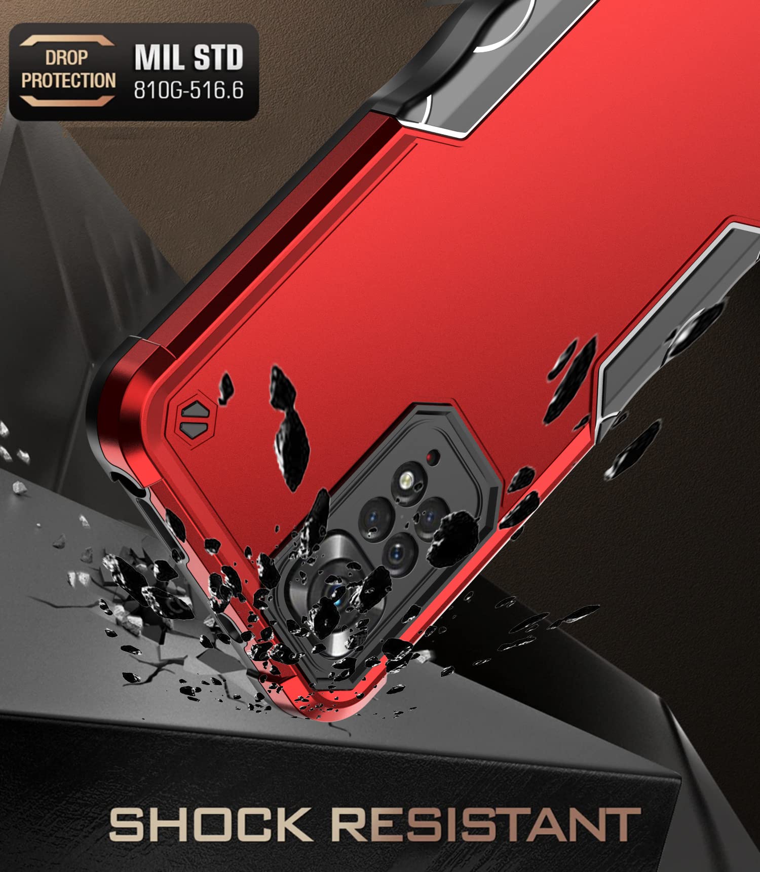 Xinyunew Cover Militare Per Xiaomi Redmi Note 11 4G / 11S – Custodia Antiurto 3 Strati Con Supporto E Fibbia, Verde Chiaro - 4