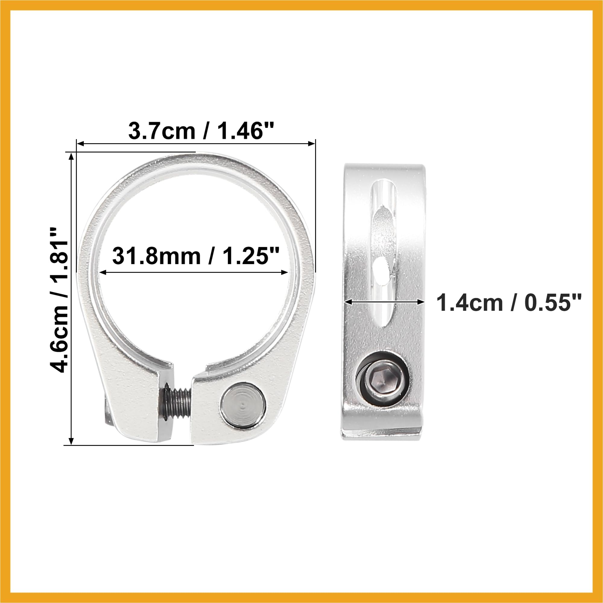 Partuto 31.8mm Aluminium Alloy Bike Seat Post Clamp Seat Post Adapter Replacement - Image 3