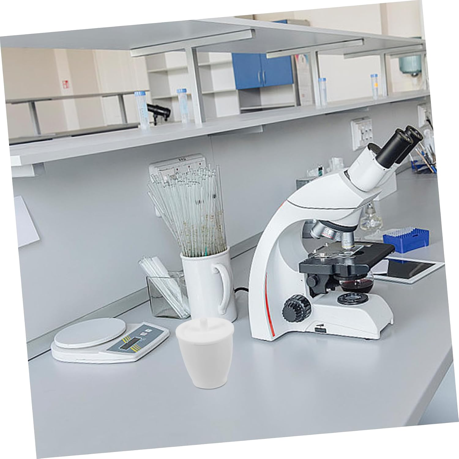 Lab Crucible with Lid Lightweight PTFE Smelting Mold for Accurate Experimentation Portable Laboratory Equipment Scale Research and Testing