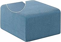 Vista 14 de Funda otomana elástica cuadrada de 24 x 24/38 x 38/40 x 40 pulgadas, funda otomana extragrande, protector de muebles, protector de muebles, funda