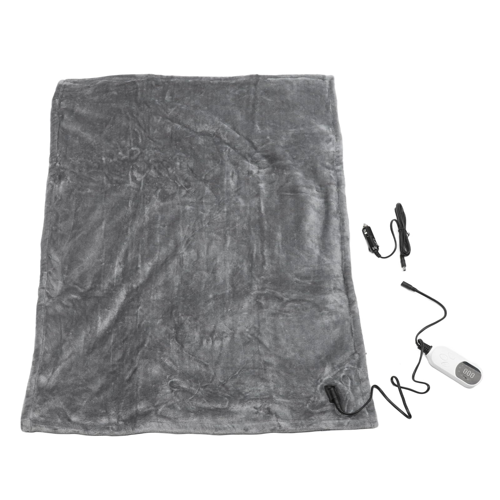 Gonetre Heizdecke Fürs Auto, 12 V, 48 W, Weich, Warm, Flanell, Schnell Aufheizend, Atmungsaktiv, Elektrische Decke für Camping und Roadtrips, 100 X 75 cm