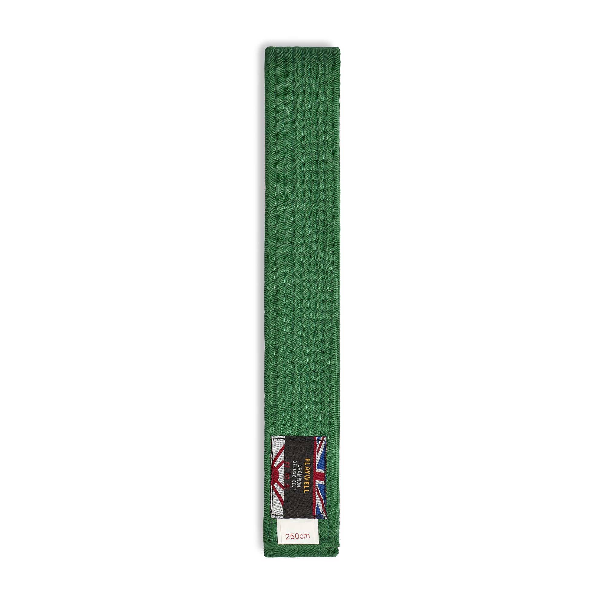Playwell Unisex Green Martial Arts Cotton Solid Coloured Grading Belt - (Karate, Judo Taekwondo) (, 300Cm)