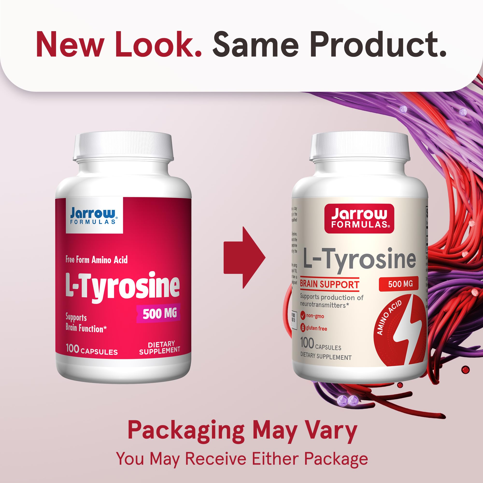 Jarrow L-Tyrosine 500 mg, Dietary Supplement, 100 Capsules — Amazon image 2