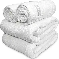 Jogo De Banho Gigante Buddemeyer - Toalha Banhão Fio Penteado Canelado - 100% Algodão - Kit 4 Peças (Branco)