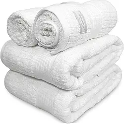 Jogo De Banho Gigante Buddemeyer - Toalha Banhão Fio Penteado Canelado - 100% Algodão - Kit 4 Peças (Branco)