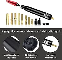 Vista 5 de Ajxn Pack-1 - Antena tipo bala para automóvil, mástil de antena universal estabilizada impermeable de 5.5 pulgadas, mástil de antena de calavera
