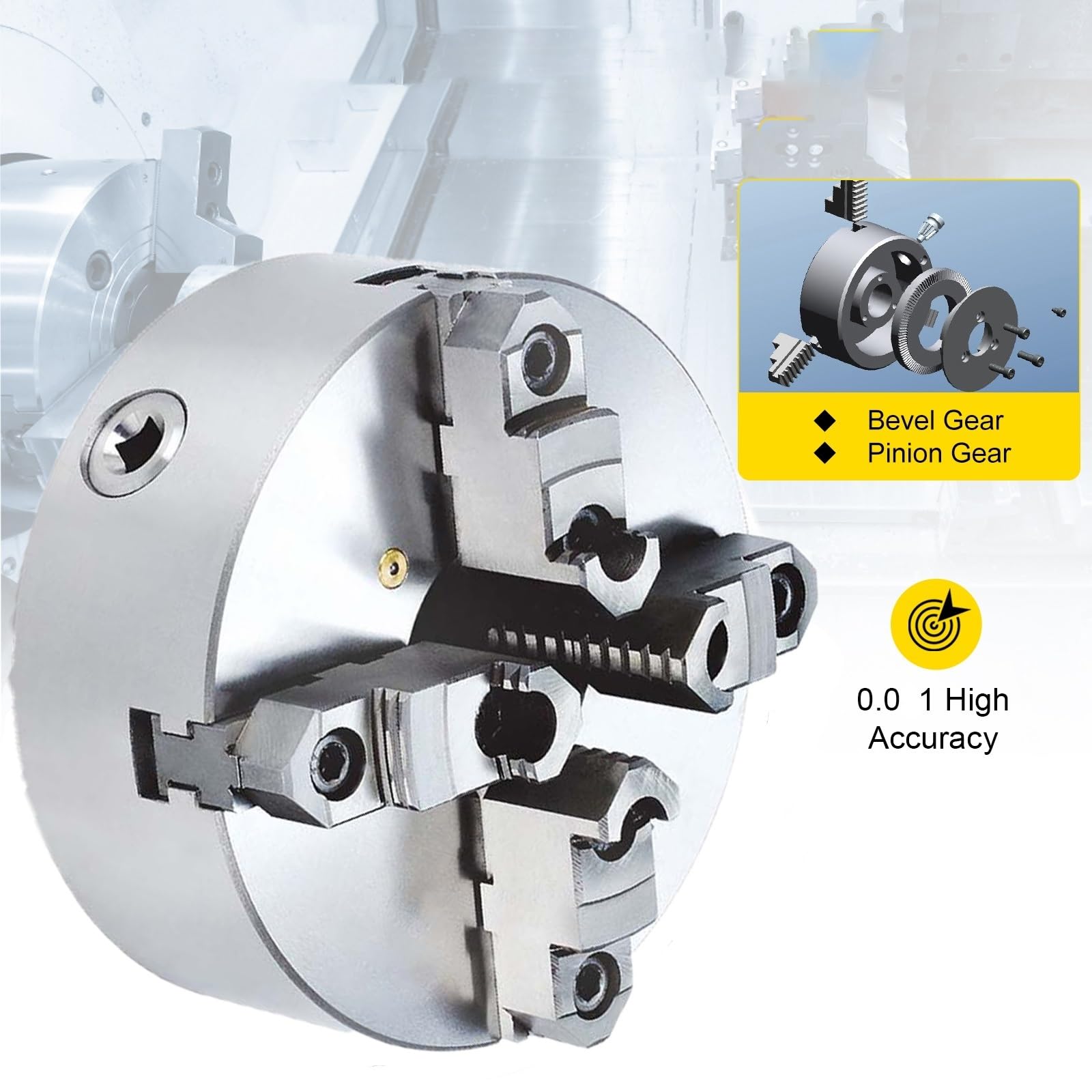 Amazon | 13 インチ旋盤チャック、K12-325A 4 爪セルフセンタリング