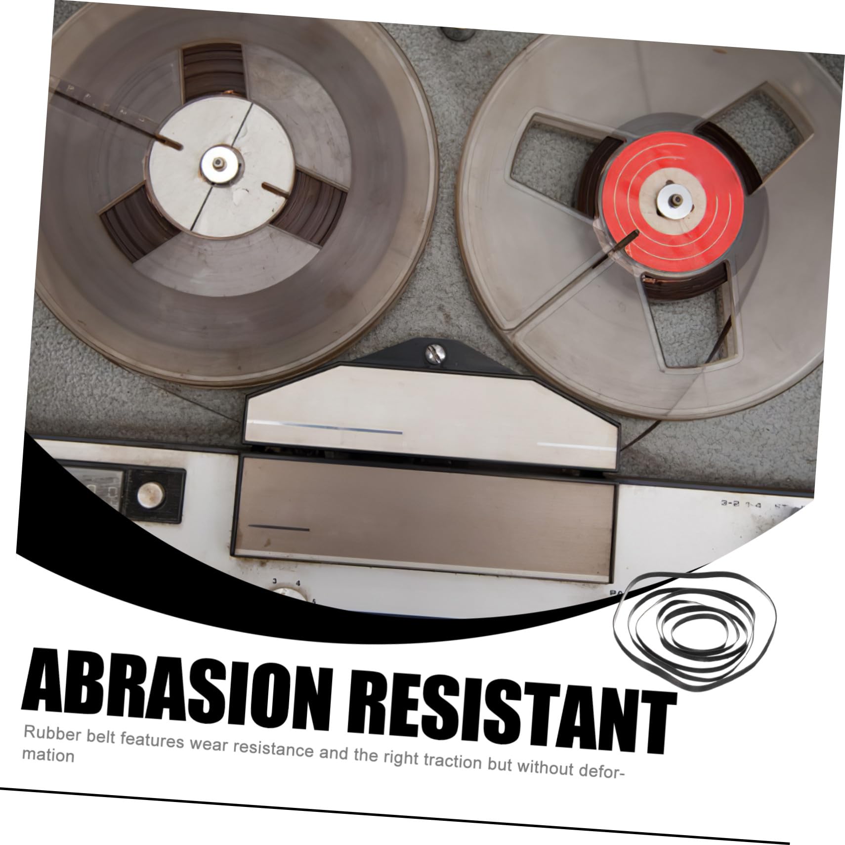 50 pezzi Cinghie Piatte per Cassette in Gomma Resistente Cinghia Ricambio per Registratori Nastro per Riparazione e Manutenzione Radiocassette Dimensioni Uso per Riproduttori