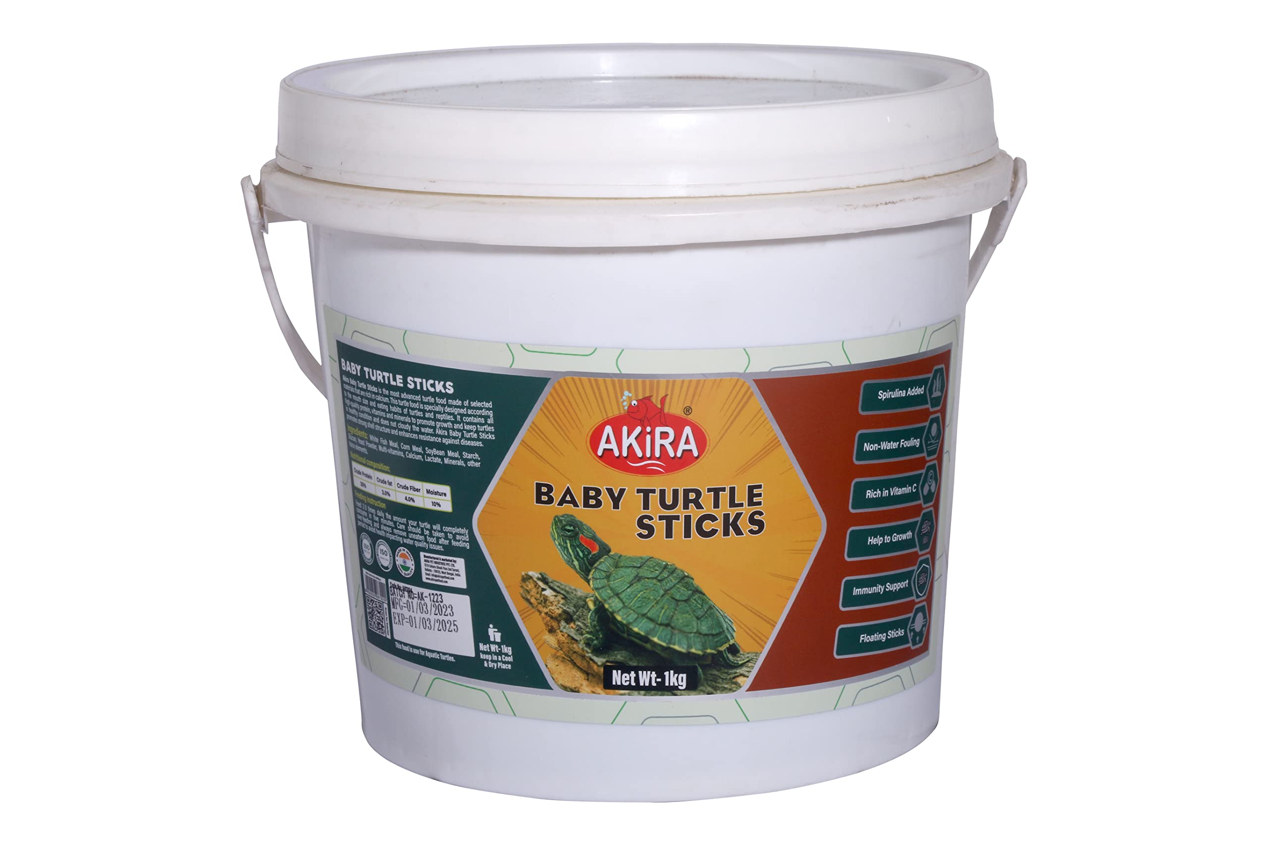 Akira Baby Turtle Food 1kg. Cont.,Protein : 35% (B0C3H2QSLH) Amazon Price History, Amazon Price Tracker