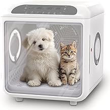 AIRROBO PD100 Pet Drying Room, 2.5 gal (72 L) Large Capacity, For Pets, Dogs, Cats, Dryer, Comfortable Drying, Box, For Multiple Heads, Dry House, After Bath, Automatic Quick Drying, No Splashing,