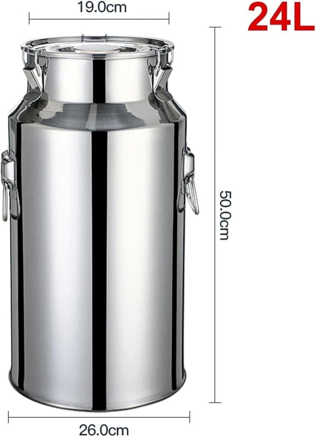 Stainless Steel Barrel Sealed Tank Milk Can Transport Bucket with Sealed Lid Perfect for Oil Wine Water Soup Keep Fresh Storage