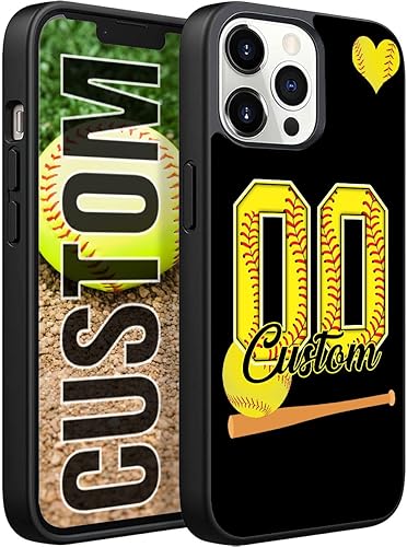 Funda personalizada para teléfono de softbol para iPhone 161514131211 Pro Max para Samsung S25S24S23S22S21S20 FEPlusUltraA16A15A14A54A03SA53Moto