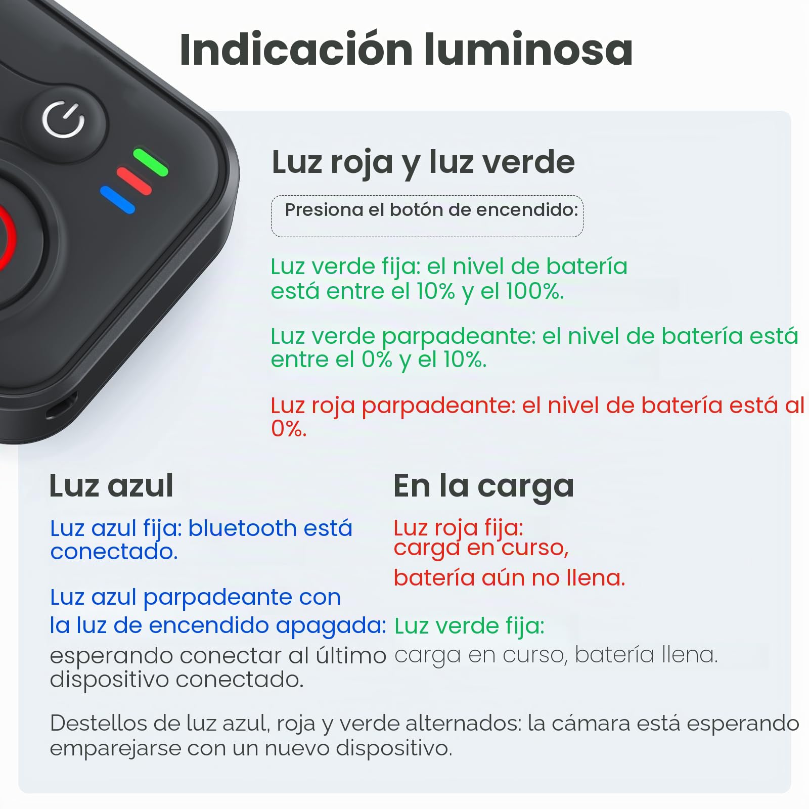Mando a distancia inteligente Blue-tooth para Insta360 X5/X4/X3/Go 3S/ACE pro 2/ACE Pro/ONE X2, control remoto de acción inalámbrico de rango de 50 m con correa de muñeca para vlogging, 96 horas de