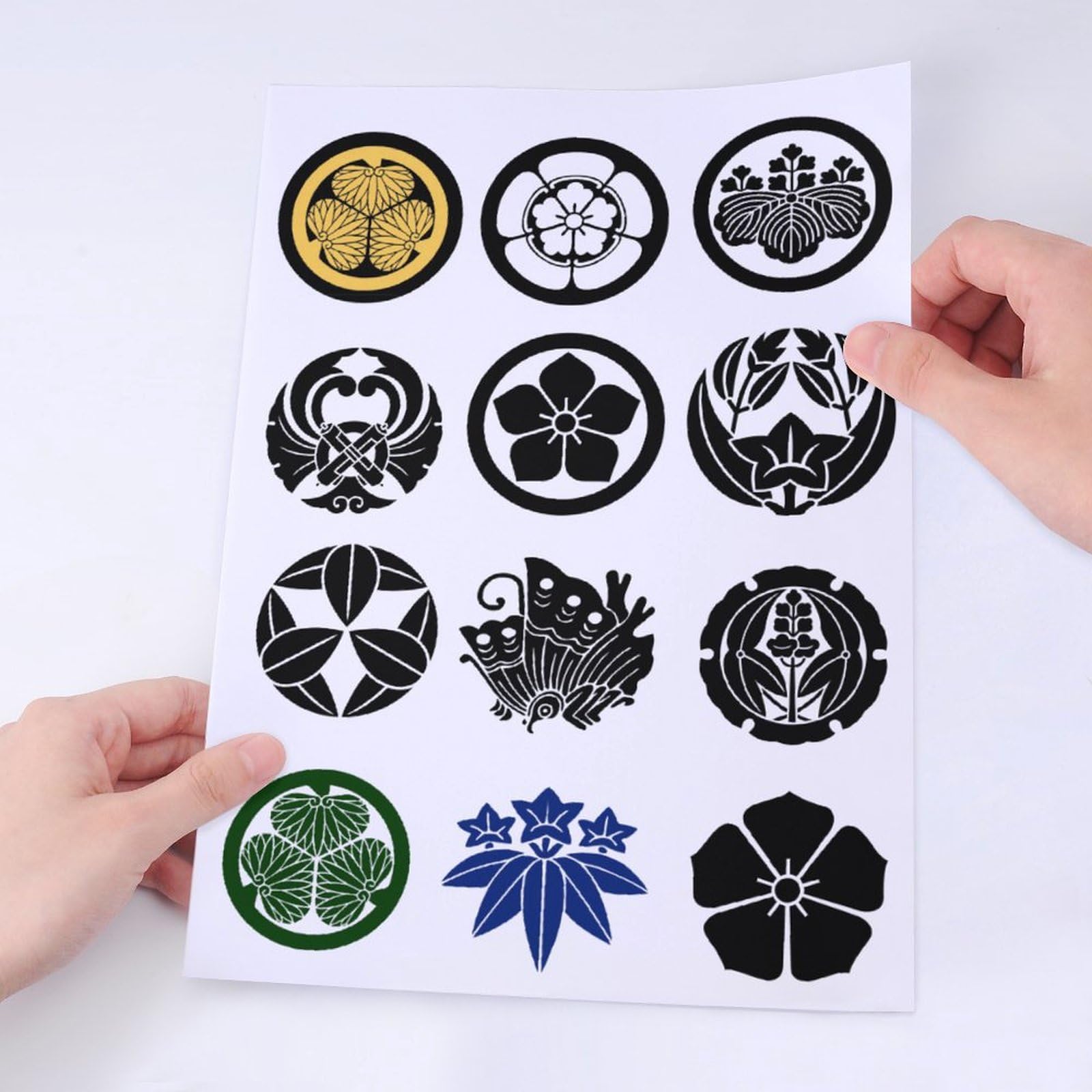 Amazon.co.jp: 防水ステッカーセット 2/4/6枚 戦国武将 桔梗 明智光秀