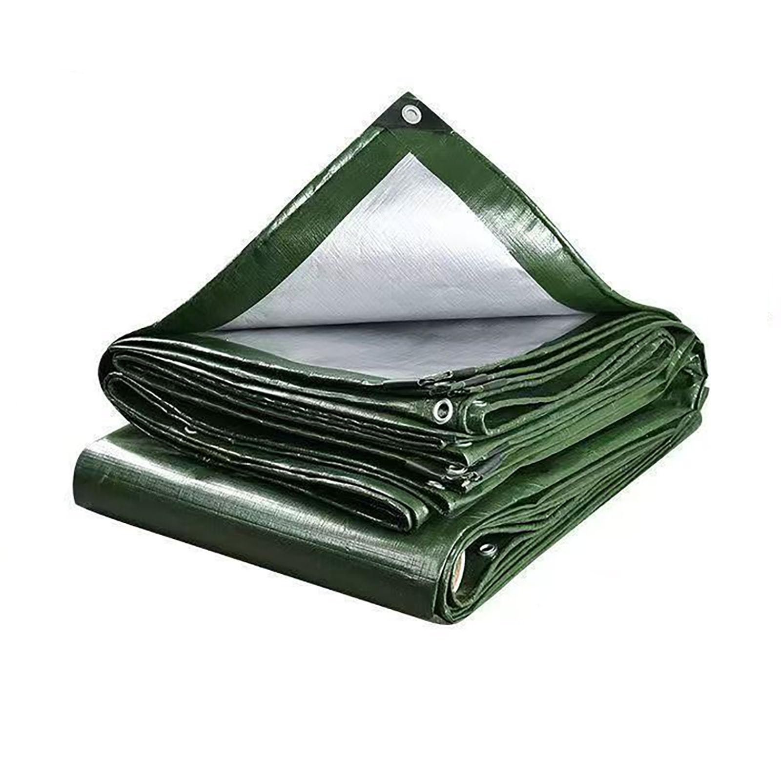 Telone Impermeabile 230 x 250 cm Extra Impermeabile Telone di Copertura con Occhielli per Mobili da Giardino Barche Legno Piscina Camion, Verde