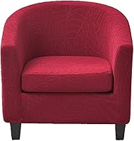 Vista 24 de CRFATOP Fundas para silla de club de 2 piezas, fundas para sillón de bañera, fundas de sillón con estampado suave y redondo para silla de sofá