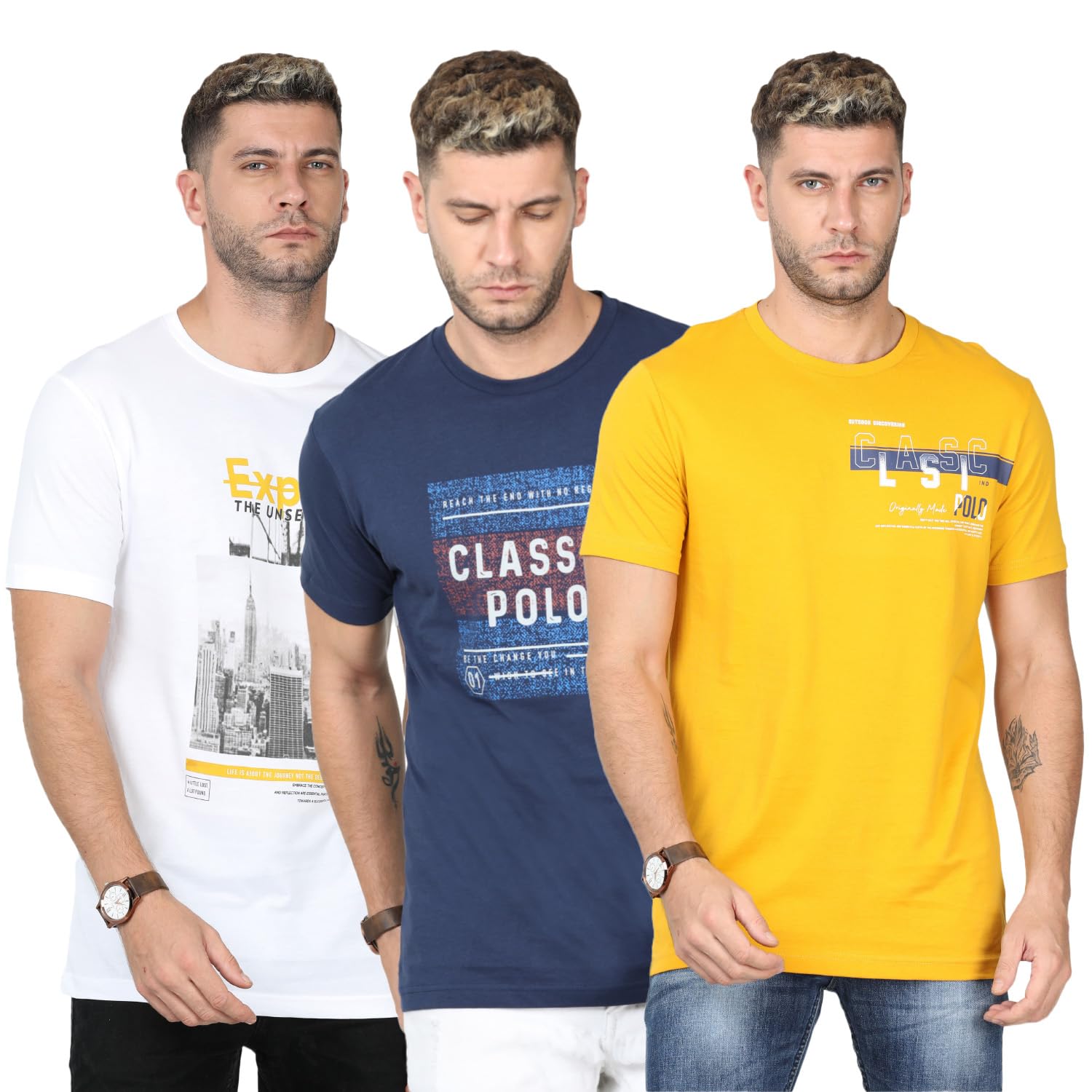 classic polo Mens Printed Slim Fit T Shirt-picture-40