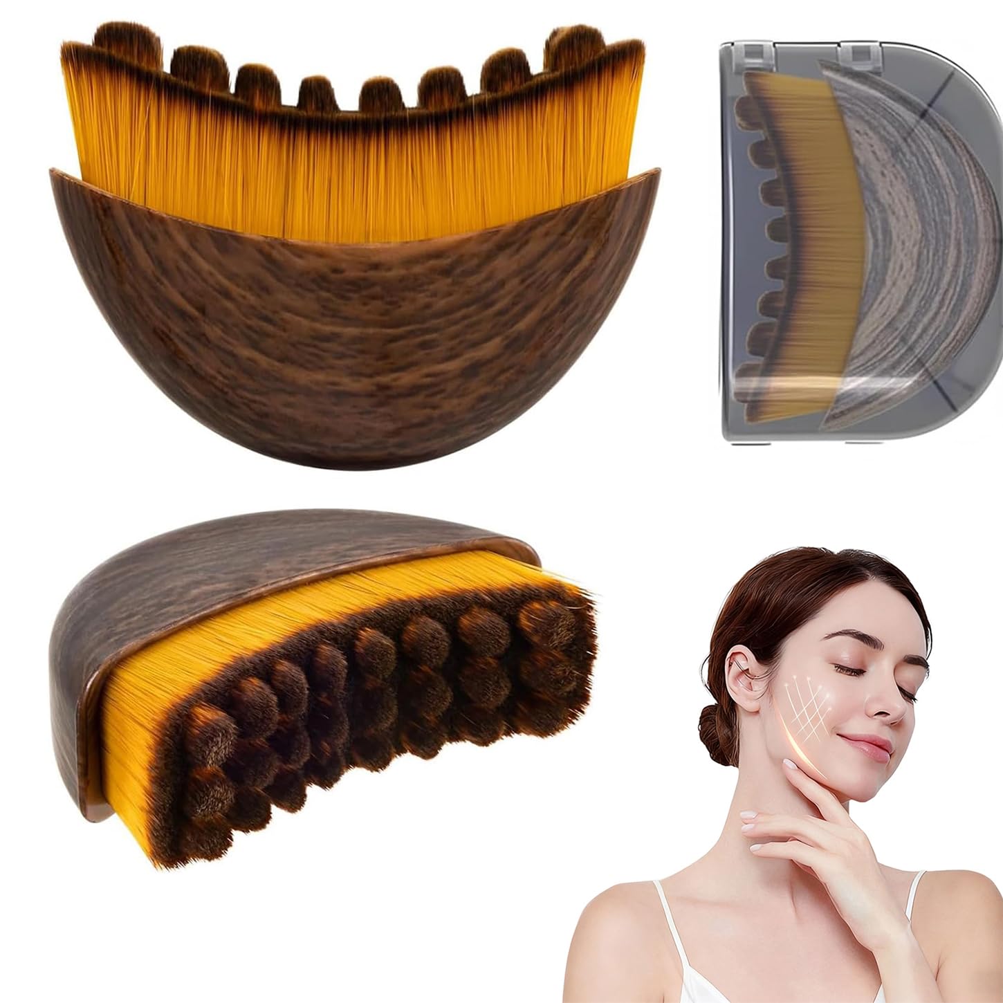 New Lymphatic Contour Face Brush，Lymphatic face Brush for Sculpting – Anti-Puffiness Detox & Lift Improves Skin Glow，Ergonomically Designed to Fit The Skin Precisely and Relieve Fatigue