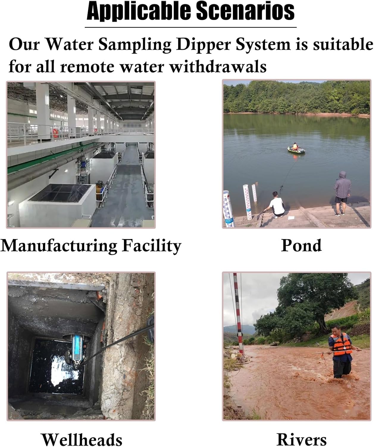 Telescopic Stainless Steel Wa-TER Sampling Pole, Water Sampler,Pendulum Beaker Sampler Ladle,Portable Mud Water Sampling Bucket,for Water Testing, Lab Sampling, Environmental Monitoring