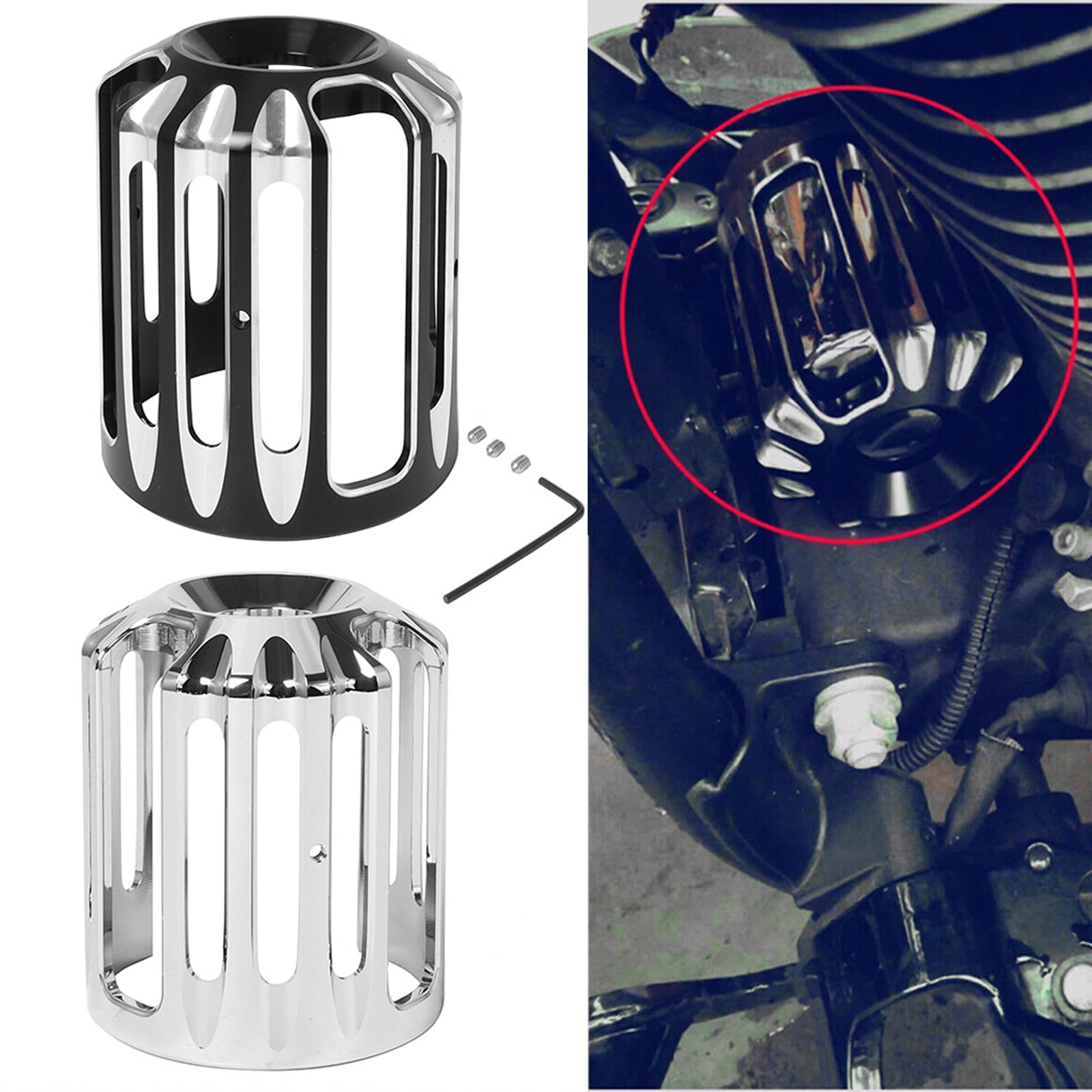 Coperchio del Filtro ' Olio in Alluminio Premium per fornisce Protezioni e aggiornamenti stilistici Copertura Ricambio per Griglie ' Olio per motociclette in Alluminio