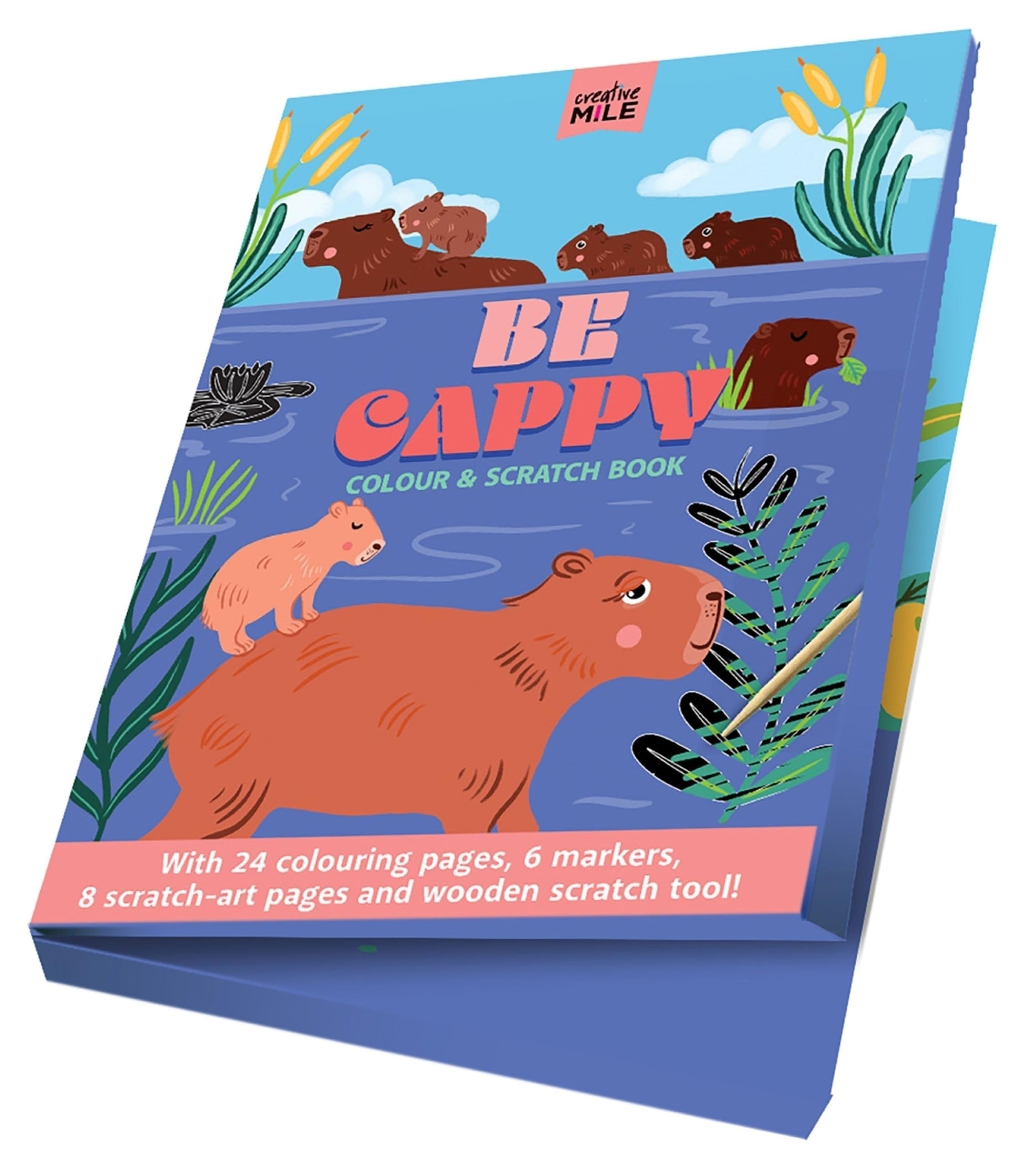 Be Cappy Colour and Scratch Book by Creative Mile (Hardback Book)
