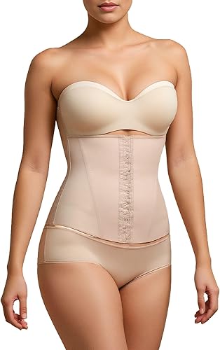 Squeem Faja moldeadora de cintura perfectamente curva, faja moldeadora reafirmante para mujer, entrenador de cintura y moldeador de cintura con