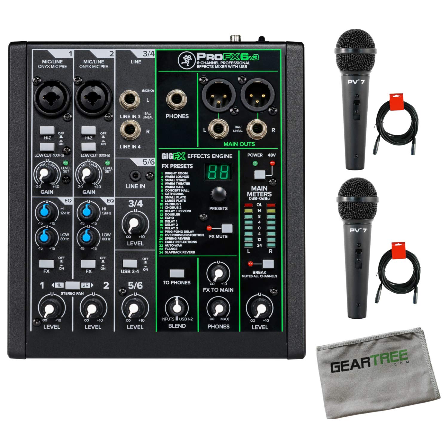 Amazon.com: Mackie ProFX6v3 6 Channel Professional Effects Mixer 