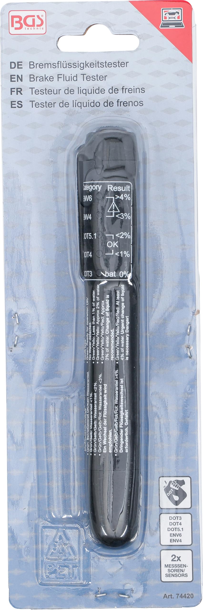 BGS 74420 | Tester liquido freni | per DOT e ENV